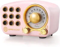 Pembe renk seçeneğinin önden görünümü ve FM kadranı