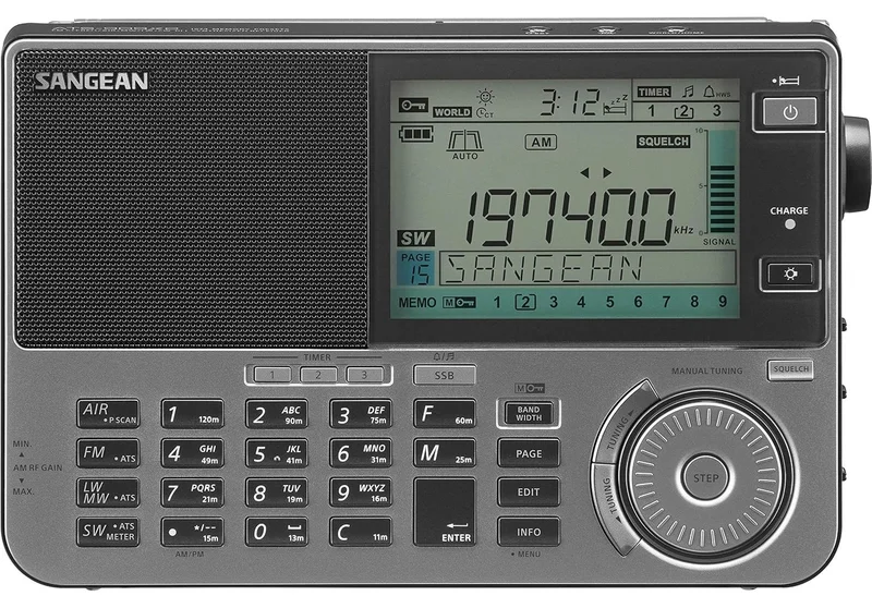 Sangean ATS-909X2 Dünya Radyosu (Grafit) – SSB, Havacılık Bandı, FM/AM/LW/Kısa Dalga