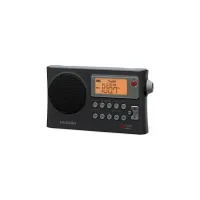 Sangean PR-D4W radyo çapraz açıdan, uyarı ışığı ve tuş takımı
