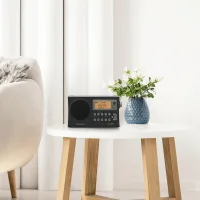 Sangean PR-D4W radyo sehpa üzerinde, ev kullanımı