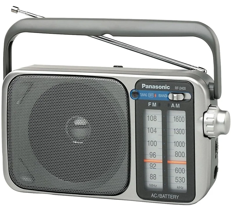 Panasonic RF-2400D Taşınabilir Radyo – FM/AM, Analog Kadran, Pil ve Şebeke