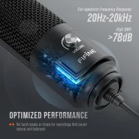 Fifine K669B metal gövde detay görünümü
