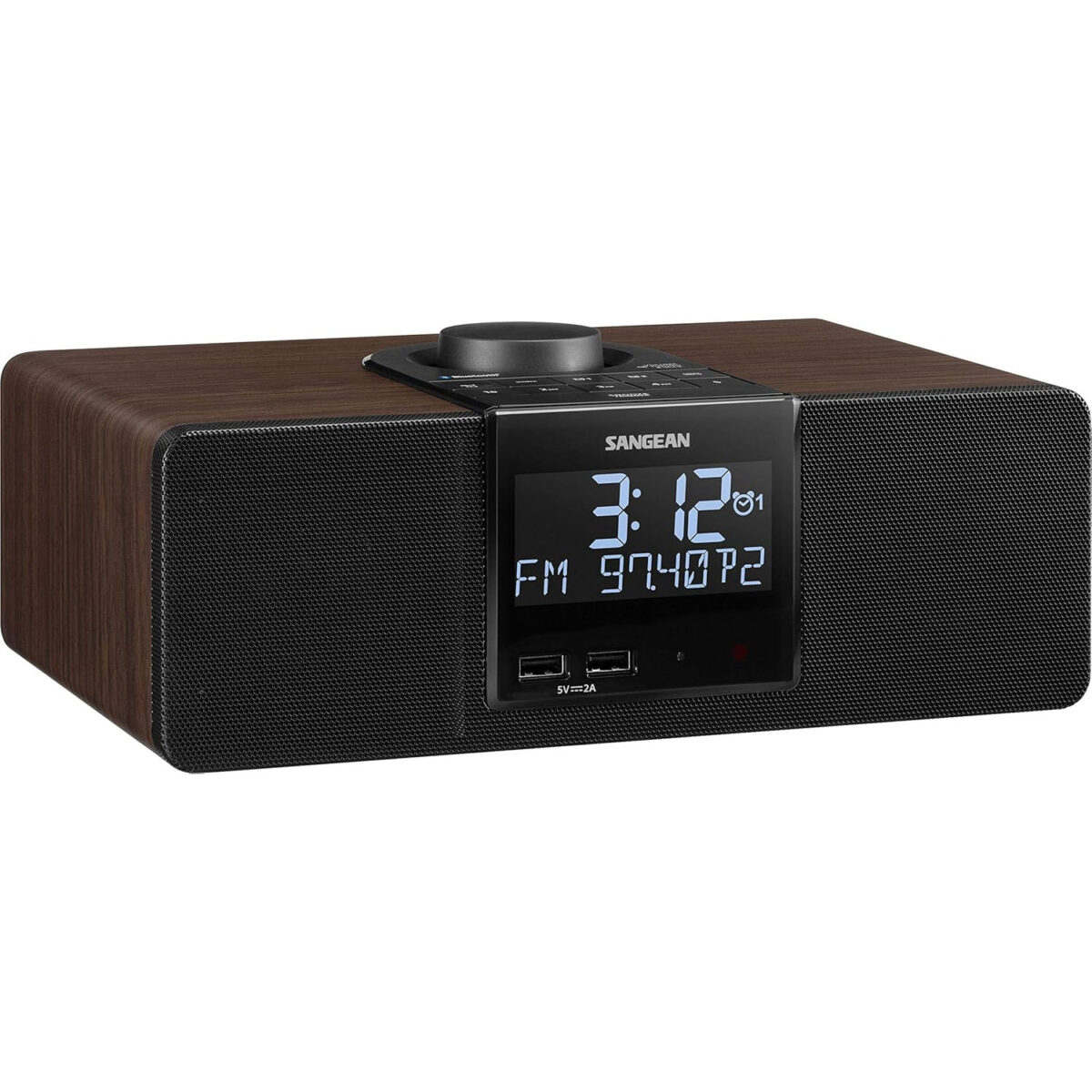 Sangean RCR-40 AM/FM, Bluetooth, AUX, Dijital Ayarlama ve Pil Yedeklemeli Ahşap Saatli Radyo - Görsel 4