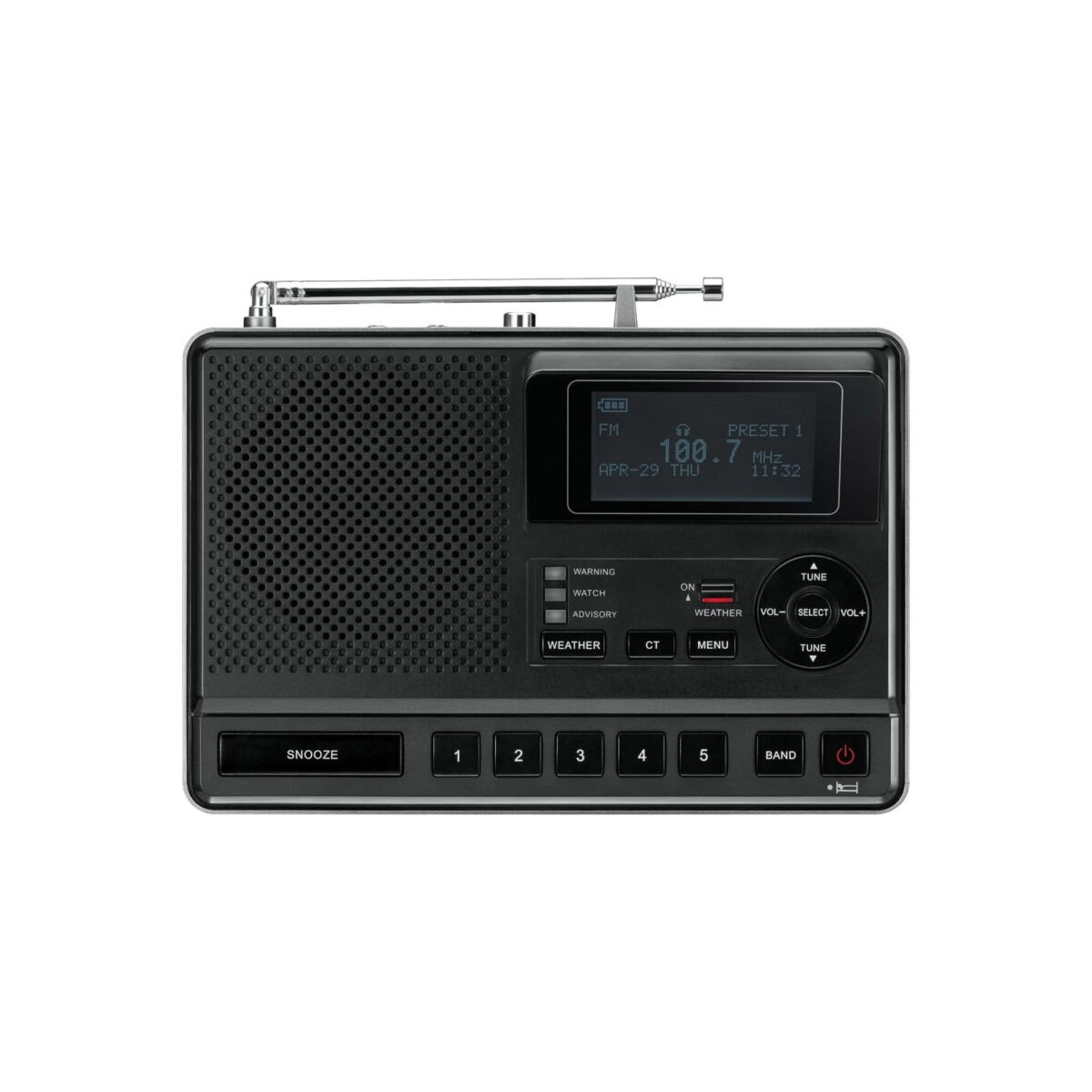 Sangean CL-100 NOAA, SAME ve Public Alert Sertifikalı Hava Durumu Uyarısı Masa Üstü Radyo AM/FM-RBDS - Görsel 3
