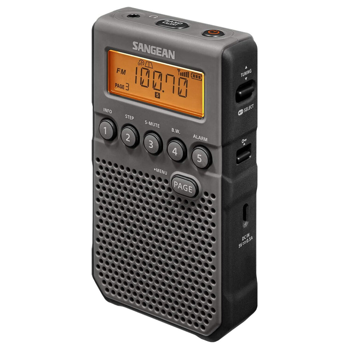 Sangean DT-800BK AM/FM/NOAA Hava Durumu Uyarı Cep Radyosu, Siyah - Görsel 3