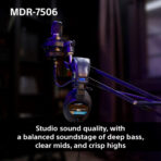 Sony MDR7506 Profesyonel Kablolu Kulaküstü Kulaklık - Görsel 4