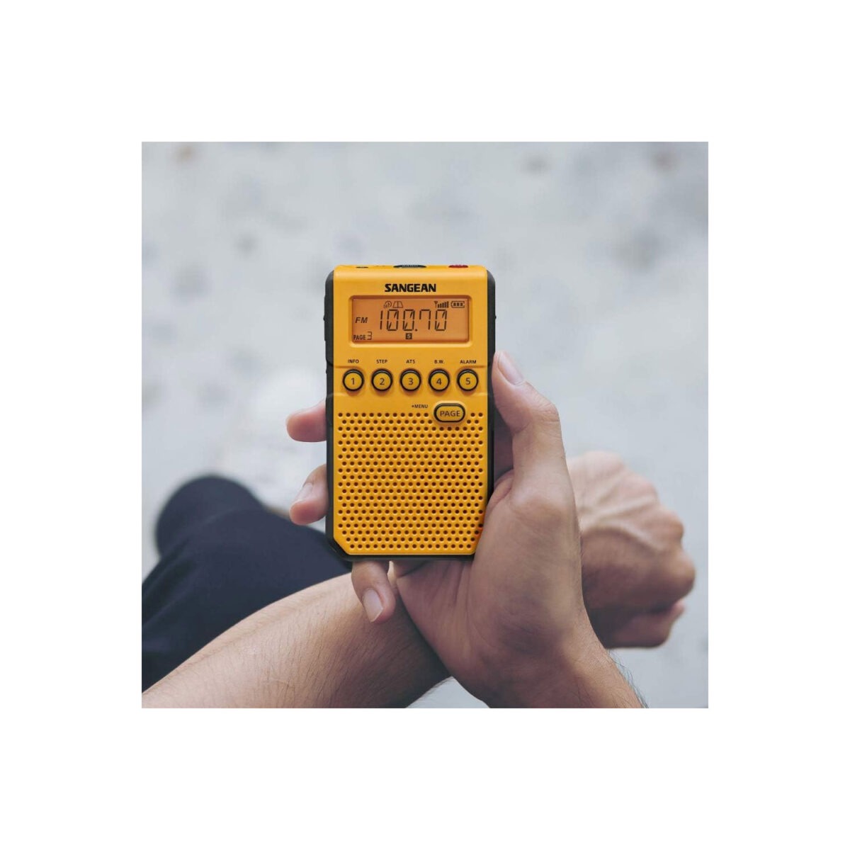 Sangean DT-800YL NOAA Hava Durumu Uyarısı Cep Radyo, AM/FM, Sarı - Görsel 2