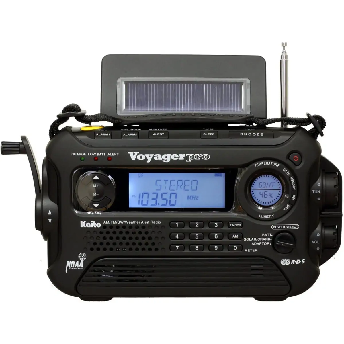 Kaito Voyager Pro KA600 Dijital Güneş Dinamo El Krank / FM / LW / SW ve NOAA Hava Acil Durum Radyosu - Görsel 3