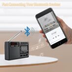 XHDATA D368 Taşınabilir Transistör Radyo Küçük FM/AMMW/SW Mini Radyo Bluetooth USB TF - Görsel 5