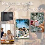 XHDATA D368 Taşınabilir Transistör Radyo Küçük FM/AMMW/SW Mini Radyo Bluetooth USB TF - Görsel 2