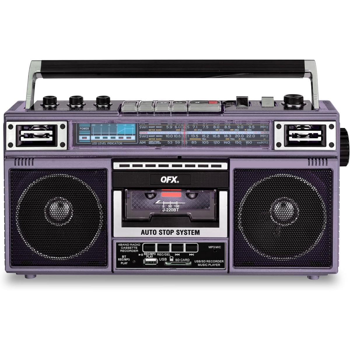 QFX J-220BT Boombox FM Radyo USB Çalar Bluetooth - Görsel 4