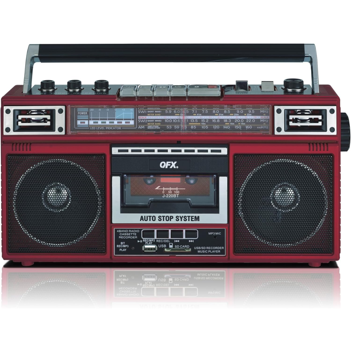 QFX J-220BT Boombox FM Radyo USB Çalar Bluetooth - Görsel 2