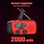iRonsnow Güneş Enerjili El Kranklı Acil Durum Radyosu - Görsel 2