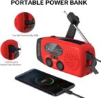 iRonsnow Güneş Enerjili El Kranklı Acil Durum Radyosu - Görsel 4