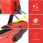 iRonsnow Güneş Enerjili El Kranklı Acil Durum Radyosu - Görsel 5