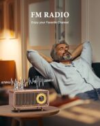 COLSUR Retro Bluetooth Hoparlörlü Vintage FM Radyo - Görsel 5