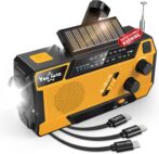 Yesiwtc 2000mAh USB Şarjlı Güneş Enerjili El Kranklı Acil Durum Radyosu