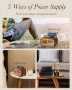 PRUNUS J-150 Taşınabilir Retro Radyo AM/FM/SW/Bluetooth - Görsel 6