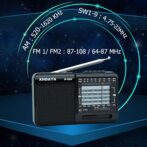 XHDATA D-328 Taşınabilir Radyo MP3 Çalar TF Kartı FM AMSW Tam Bant Radyo (Siyah) - Görsel 5