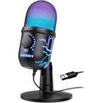 MRSDY V5 RGB USB Gaming Mikrofon – Noise Cancelling, Gain & Mute, PC/Mac/PS5 Uyumlu