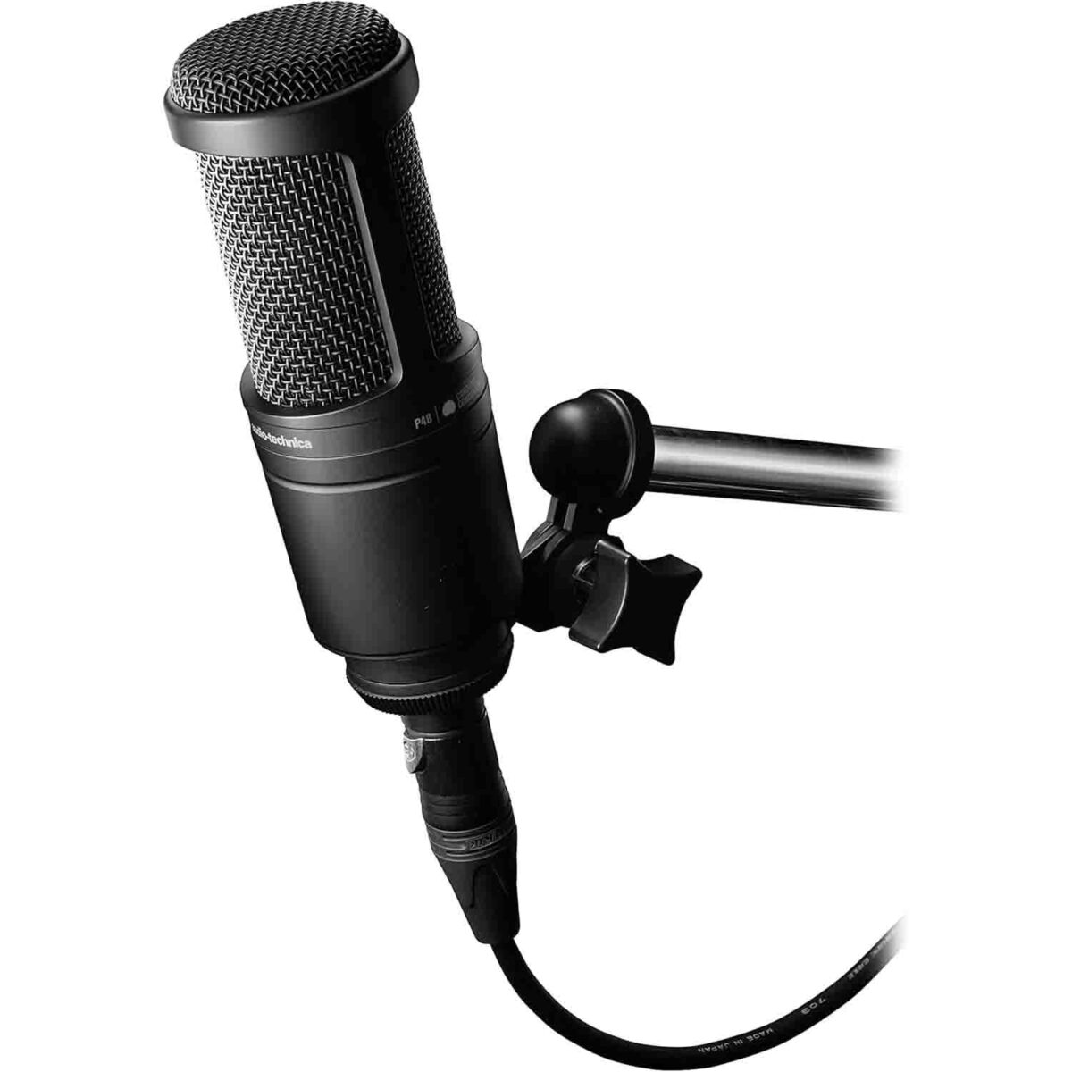 Audio-Technica AT2020 Cardioid Condenser XLR Stüdyo Mikrofonu – Ev Stüdyosu, Podcast ve Kayıt için Profesyonel Mikrofon - Görsel 2