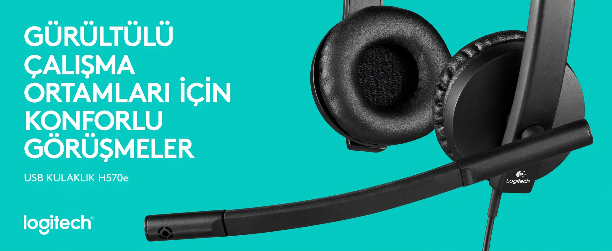 Logitech H570e USB kulaklık genel görünüm ve tasarımı