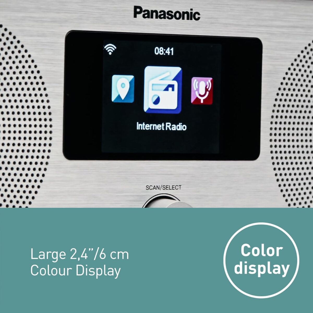 Panasonic RF-D40EG-K İnternet ve DAB+ Radyo (Bluetooth 5.3,USB, 6W Stereo, 2.4" Renkli Ekran, Siyah) - Görsel 5