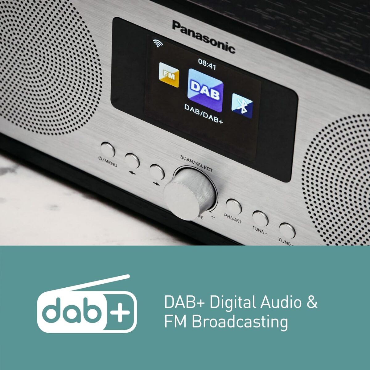 Panasonic RF-D40EG-K İnternet ve DAB+ Radyo (Bluetooth 5.3,USB, 6W Stereo, 2.4" Renkli Ekran, Siyah) - Görsel 4
