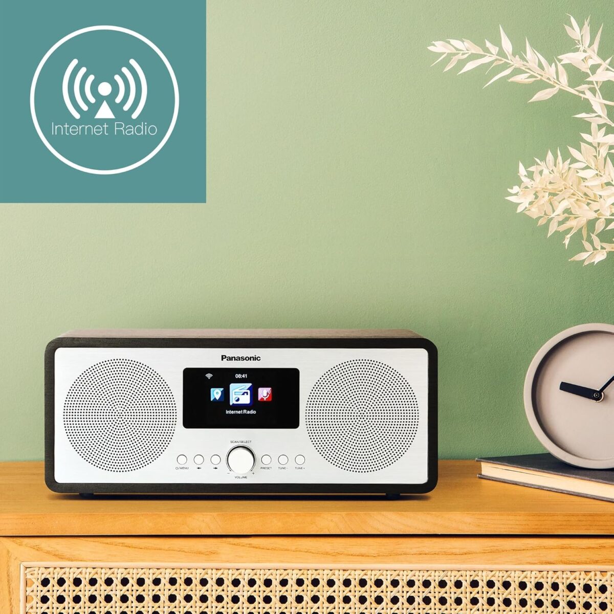 Panasonic RF-D40EG-K İnternet ve DAB+ Radyo (Bluetooth 5.3,USB, 6W Stereo, 2.4" Renkli Ekran, Siyah) - Görsel 7