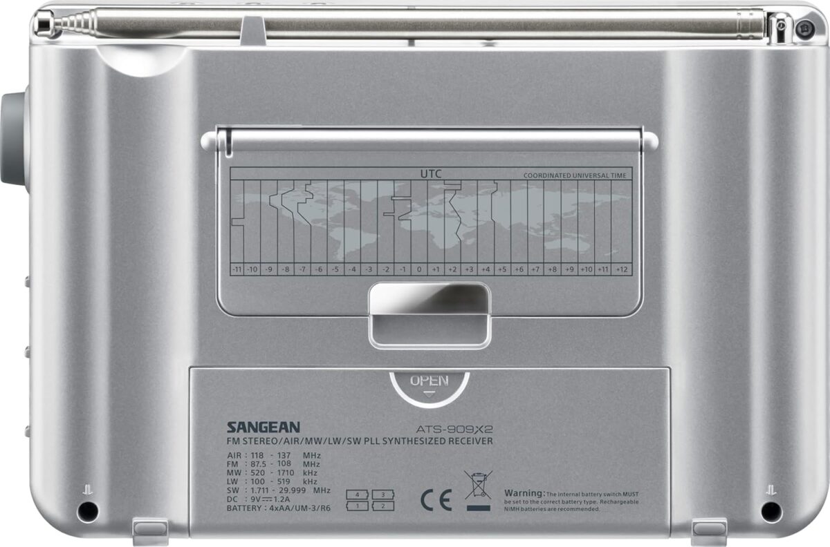 SANGEAN ATS-909X2 En İyi FM/SW/MW/LW/Air Çok Bantlı Radyo Beyaz - Görsel 4