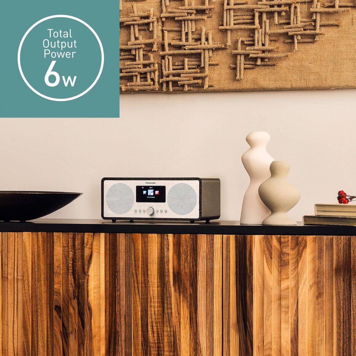 Panasonic RF-D40EG-K İnternet ve DAB+ Radyo (Bluetooth 5.3,USB, 6W Stereo, 2.4" Renkli Ekran, Siyah) - Görsel 6