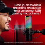 HyperX QuadCast 2 S USB Mikrofon - RGB Aydınlatmalı Profesyonel Yayıncı ve Oyuncu Mikrofonu - Görsel 11