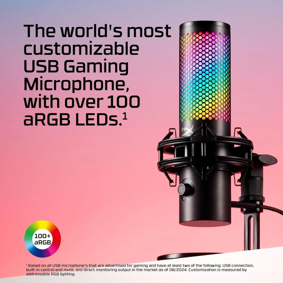 HyperX QuadCast 2 S USB Mikrofon - RGB Aydınlatmalı Profesyonel Yayıncı ve Oyuncu Mikrofonu - Görsel 5