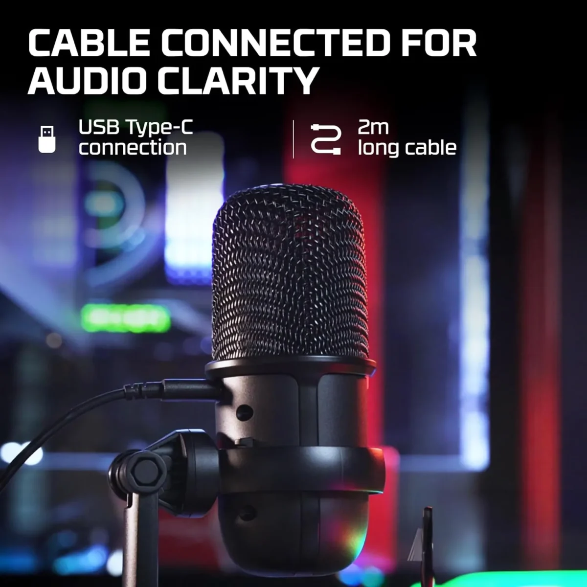 HyperX SoloCast USB Mikrofon - Dokunmatik Sessize Alma Özellikli Oyuncu ve Yayıncı Mikrofonu - Görsel 9