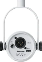 Shure MV7+ Dinamik Mikrofon - LED Dokunmatik Panelli USB/XLR Profesyonel Yayıncı Mikrofonu (Beyaz) - Görsel 3