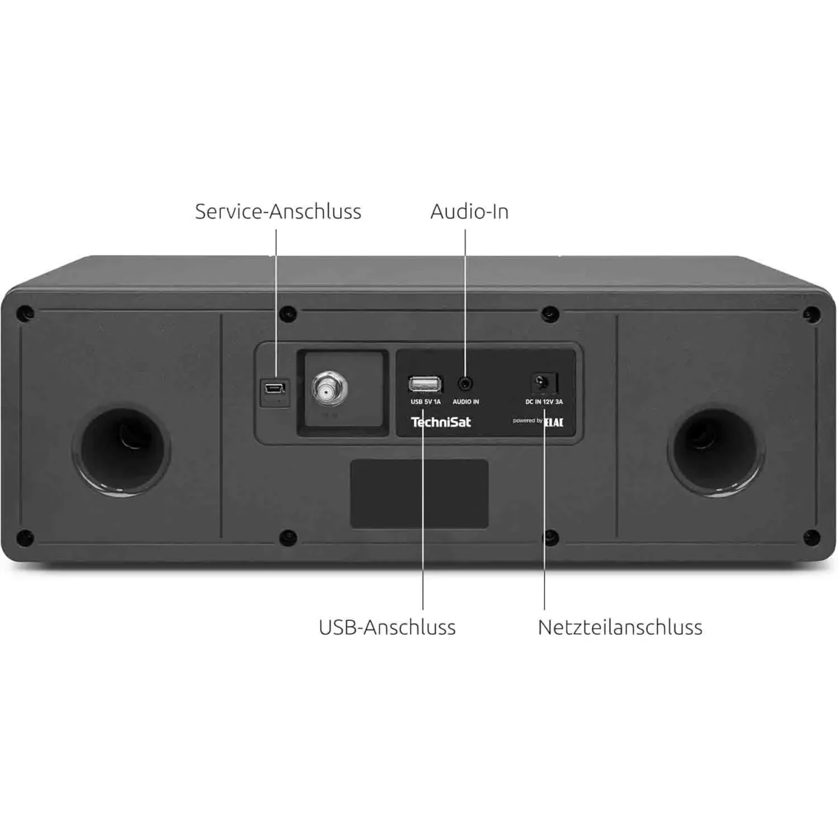 TechniSat DIGITRADIO 3 IR Stereo DAB+ Radyo – CD Çalar, Bluetooth, İnternet Radyosu, USB, AUX, Alarm Özellikli 20W Siyah - Görsel 3