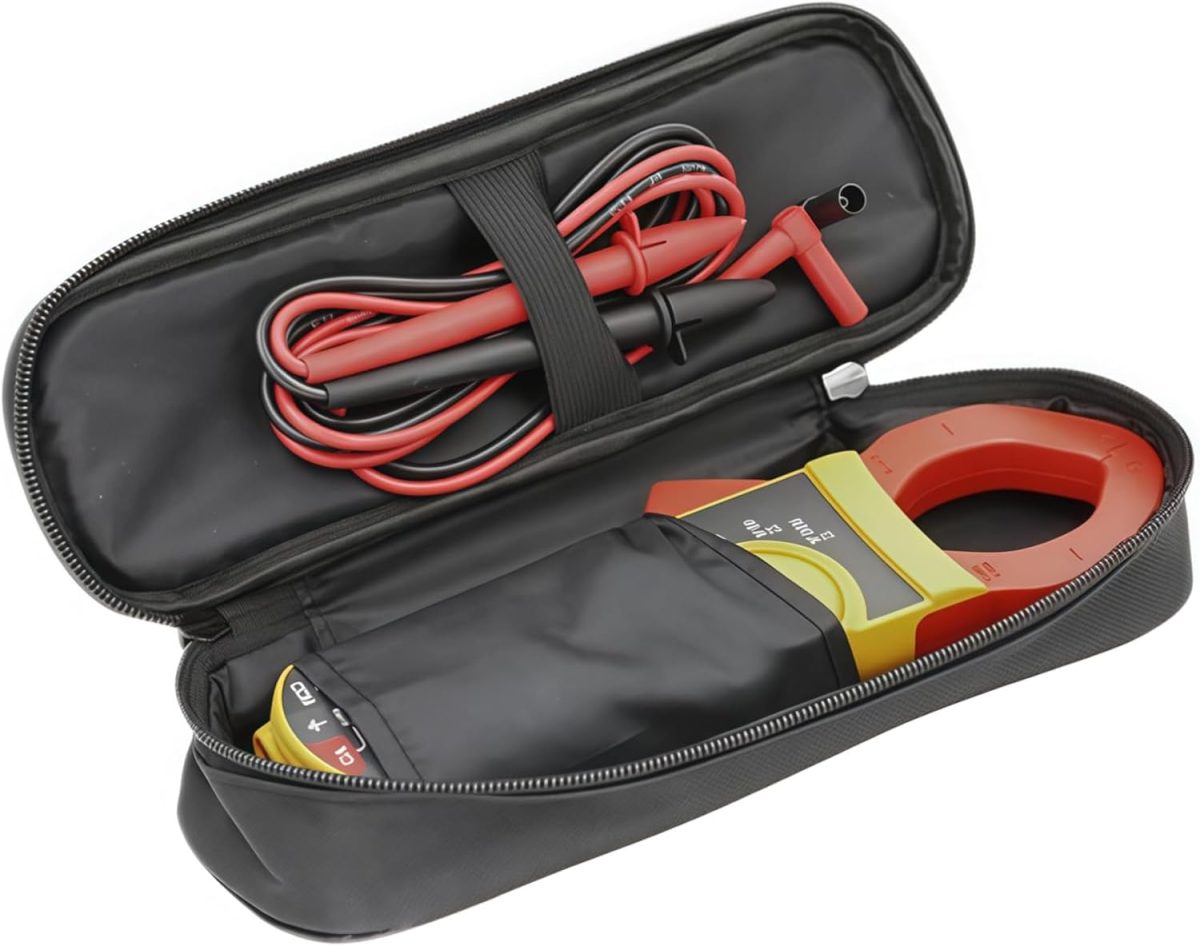 KCH16 Çift Fermuarlı Taşıma Yumuşak Kılıf/Çanta Fluke T5-1000/ T5-600/ T6-1000/ T6-600 Kelepçe Metre veya Voltaj Akımı Elektrik Test Cihazı için - Görsel 4